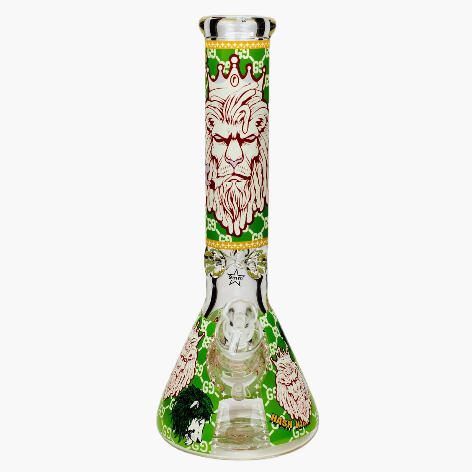 14" Hash King Glow In The Dark 9mm Glass Bong