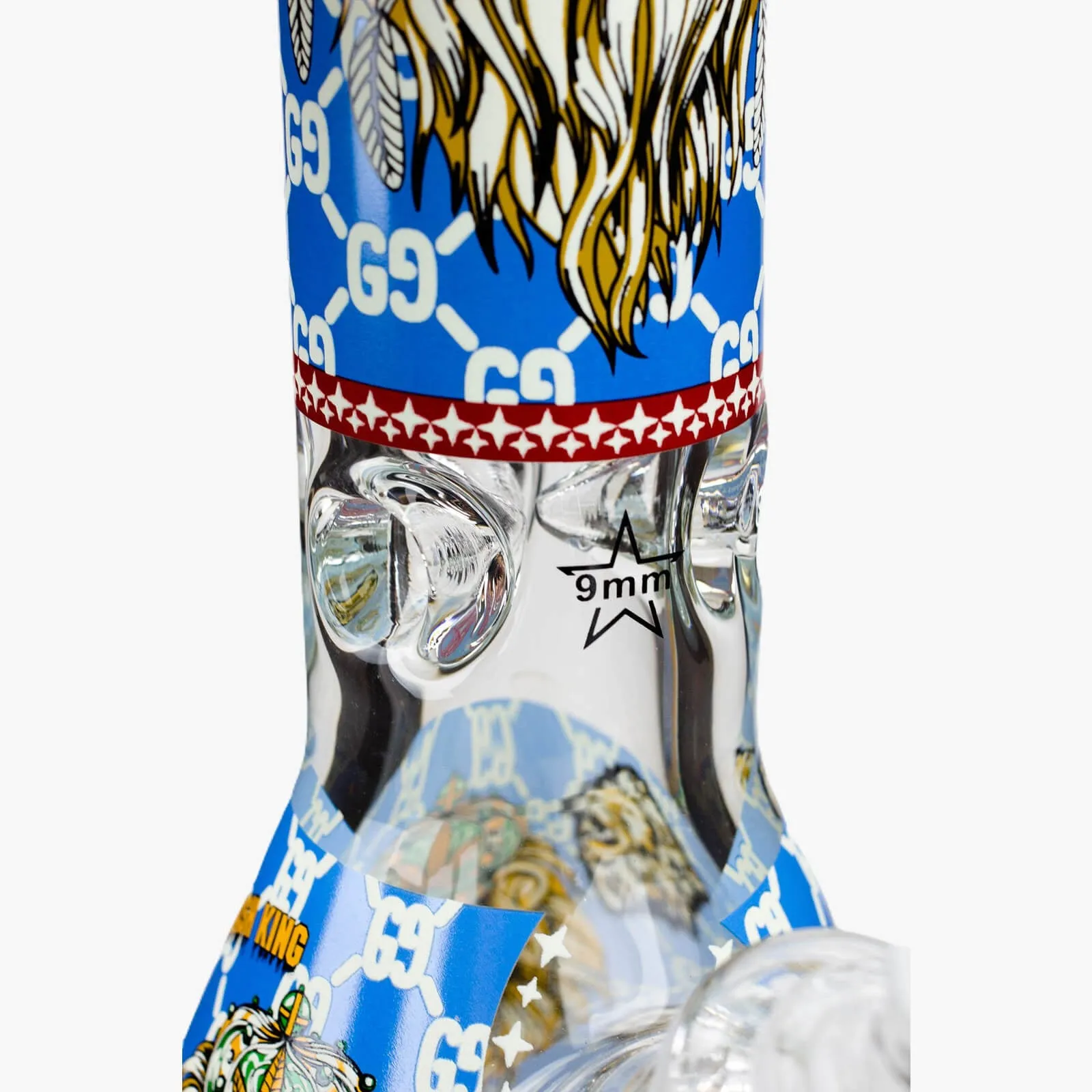 14" Hash King Glow In The Dark 9mm Glass Bong