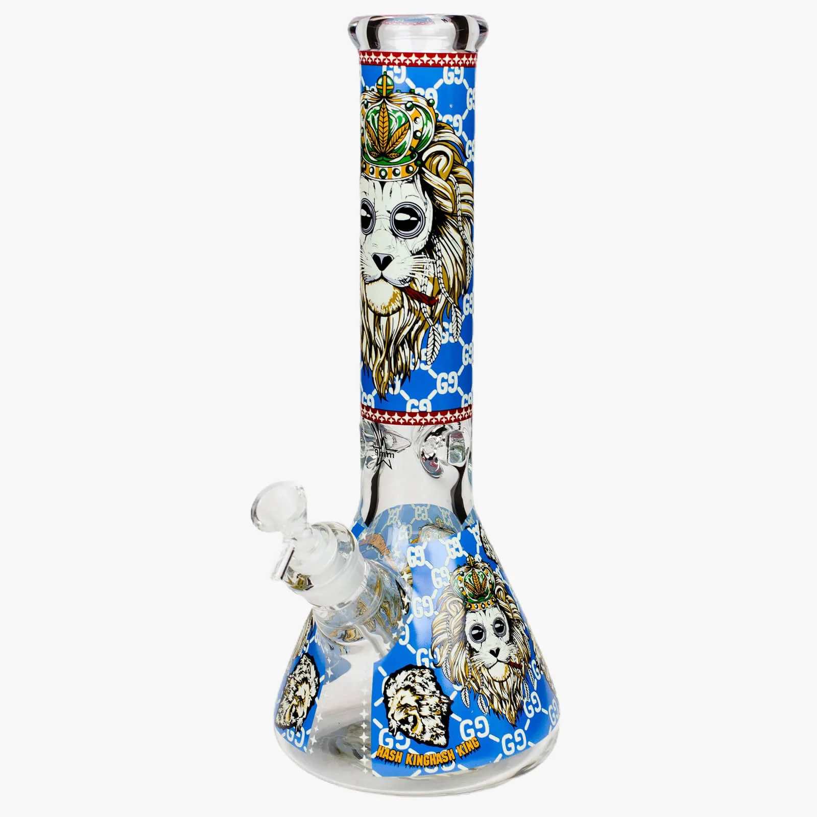 14" Hash King Glow In The Dark 9mm Glass Bong