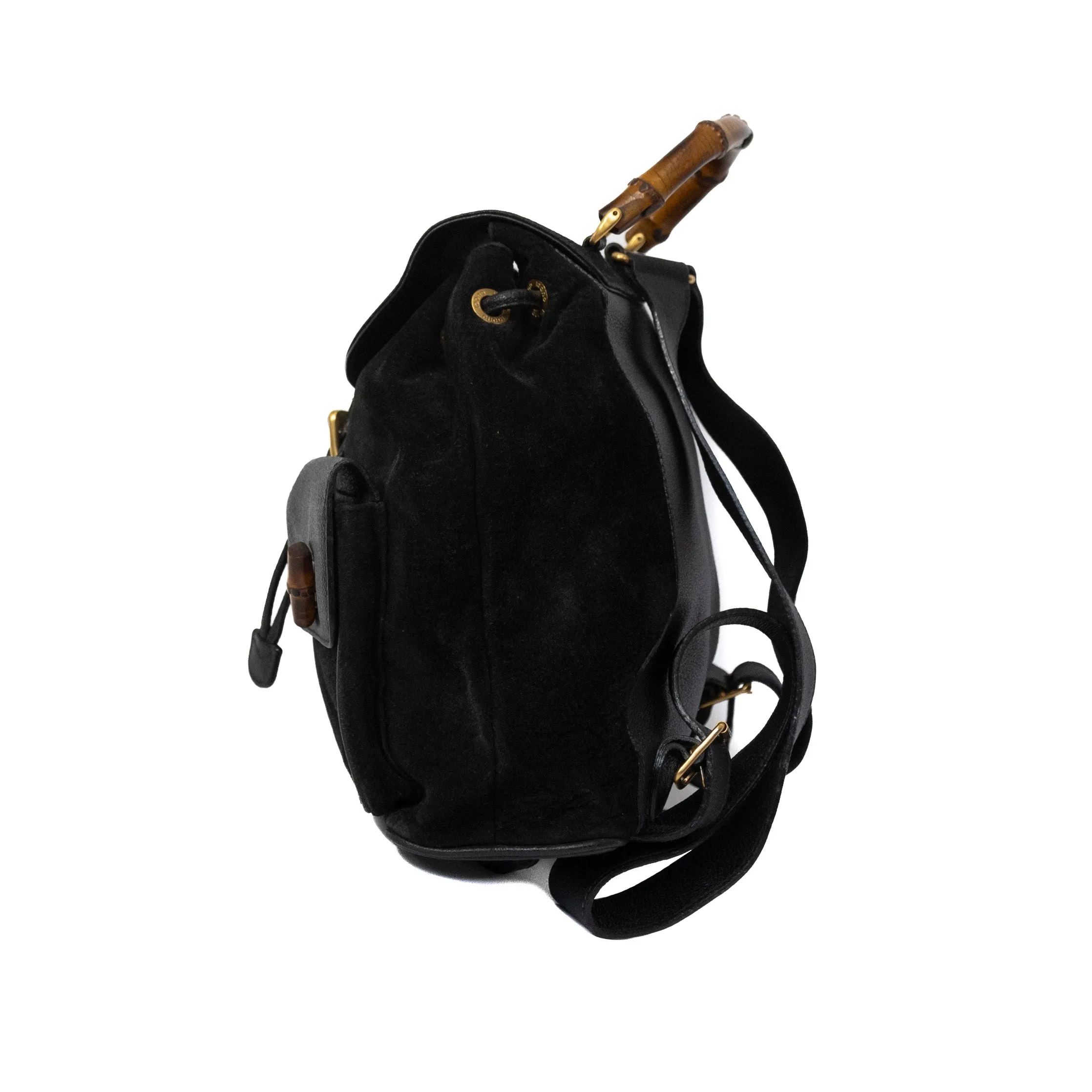 1990s Gucci Bamboo Handle Backpack