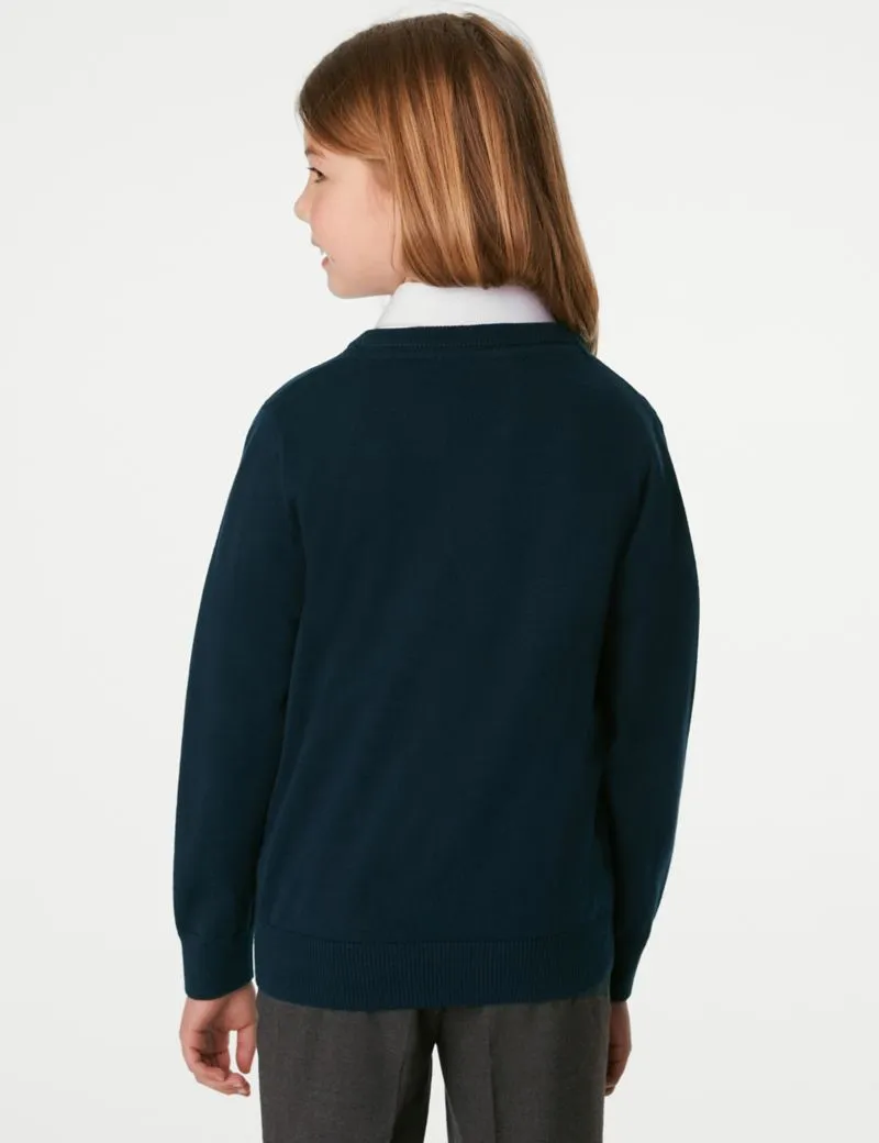 2pk Unisex Pure Cotton School Jumper (3-18 Yrs)