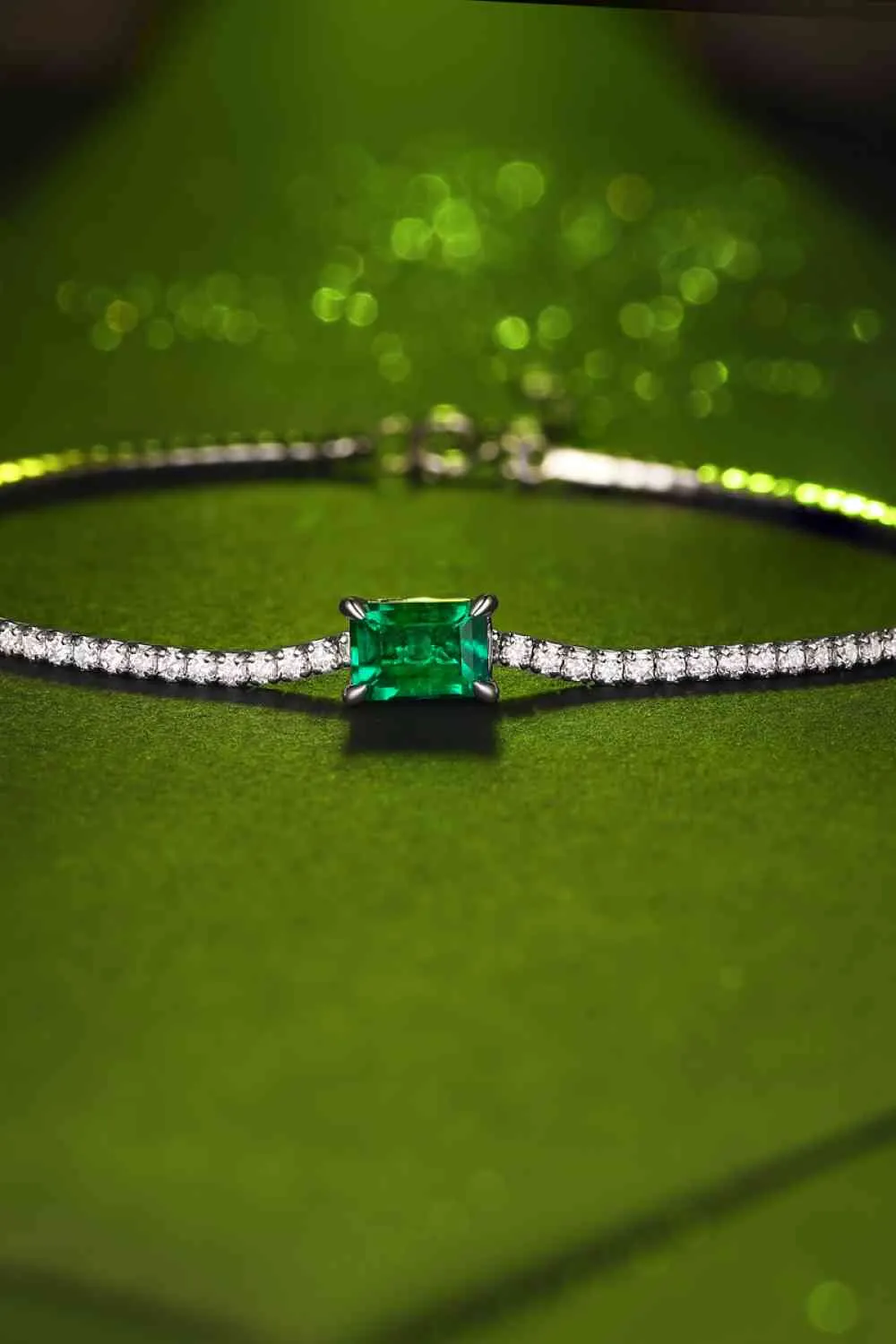 Adored 1 Carat Lab-Grown Emerald Bracelet