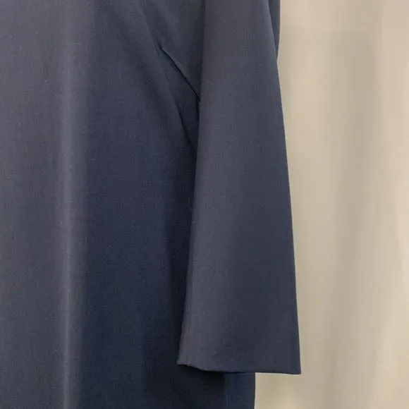 Armani Collezioni Navy Drape Neck MIDI Dress