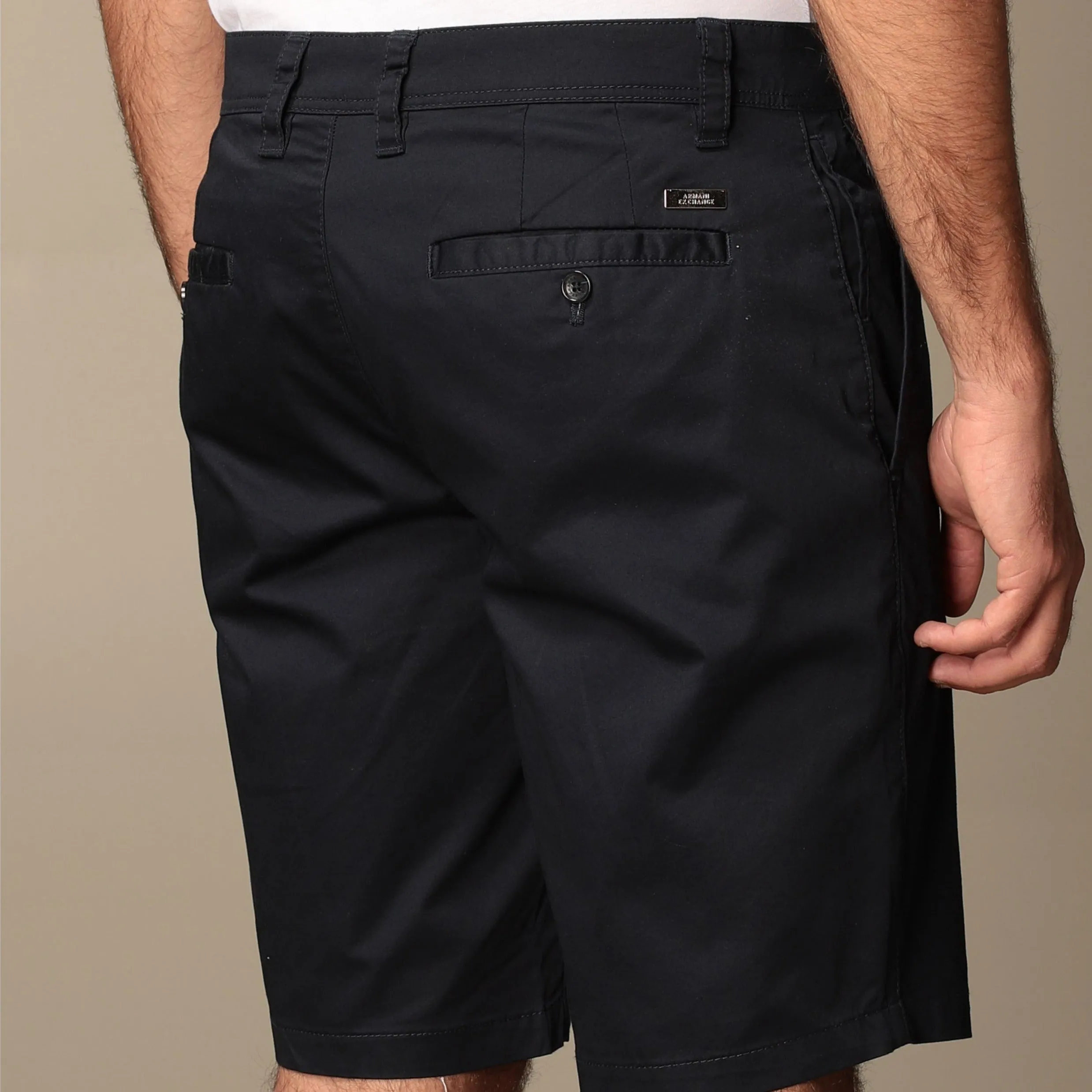 Armani Exchange Navy Chino Shorts