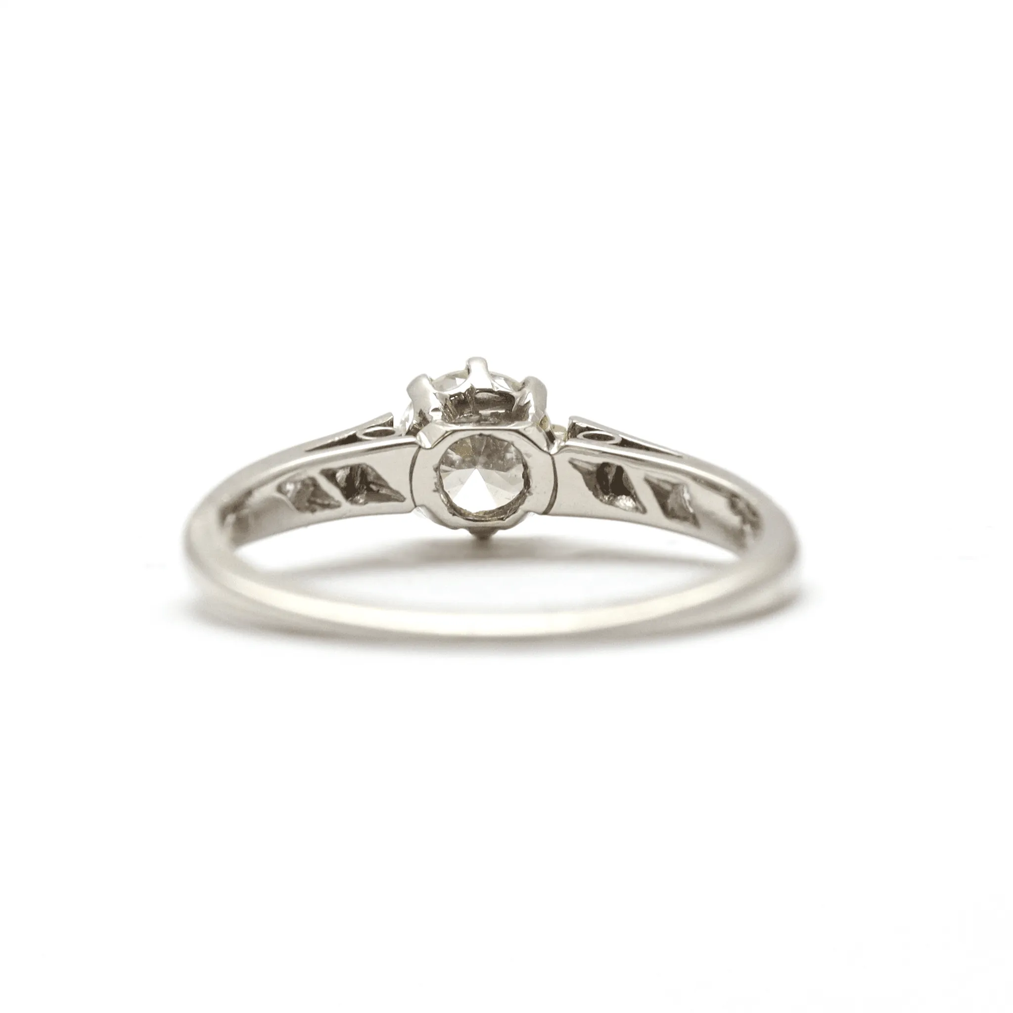 Art Deco Platinum .45 carat Diamond Solitaire Ring