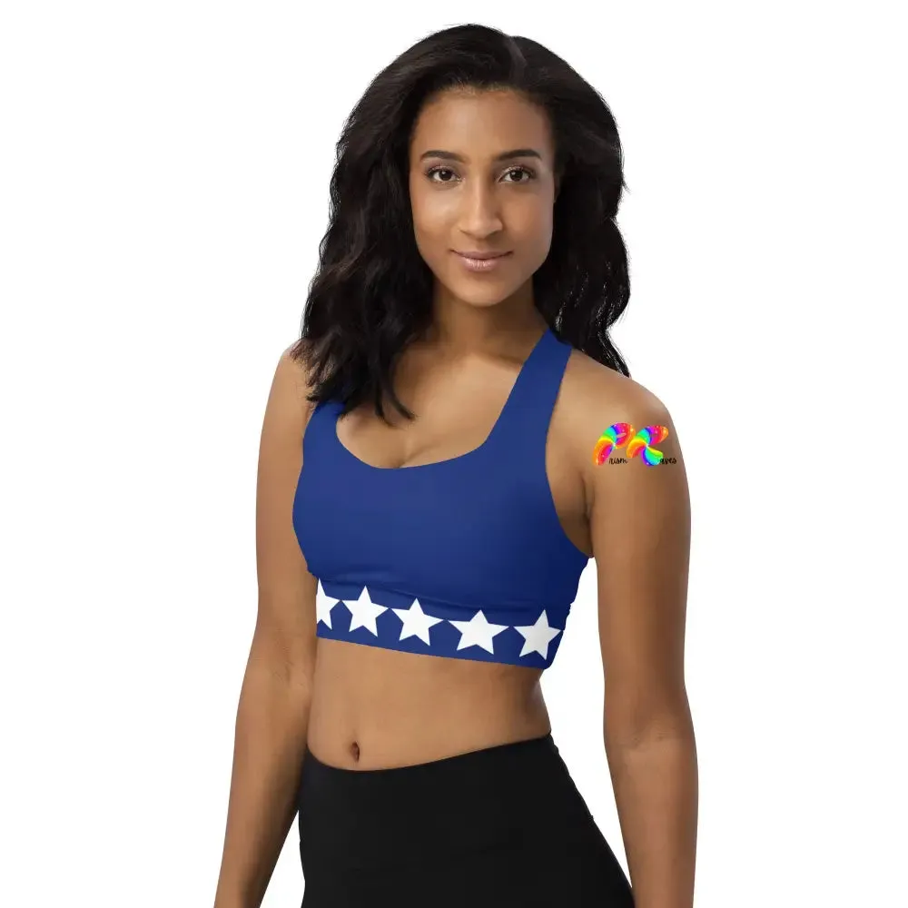 Blue Star Longline Sports Bra