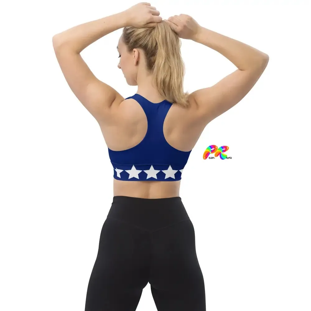 Blue Star Longline Sports Bra