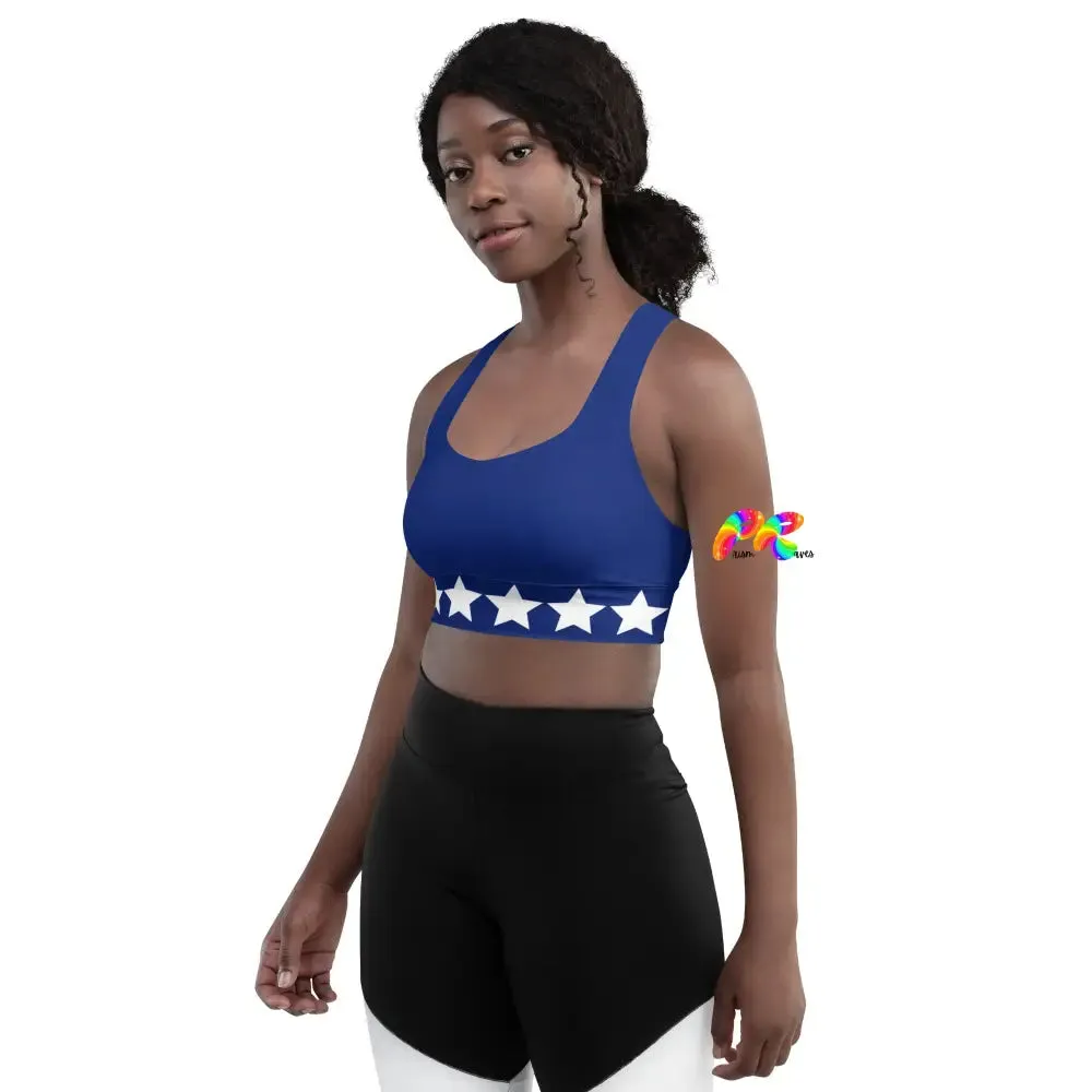 Blue Star Longline Sports Bra