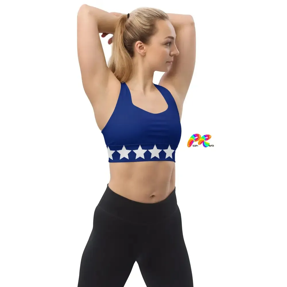 Blue Star Longline Sports Bra