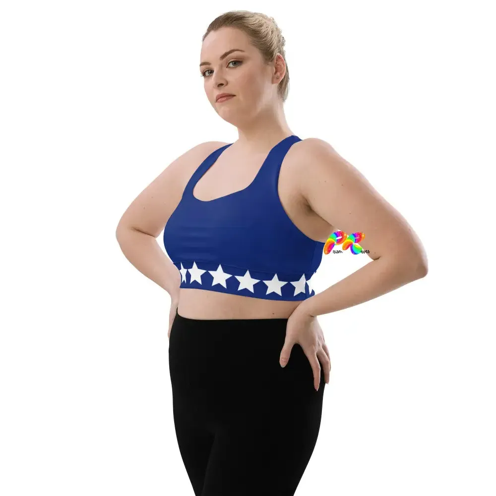 Blue Star Longline Sports Bra