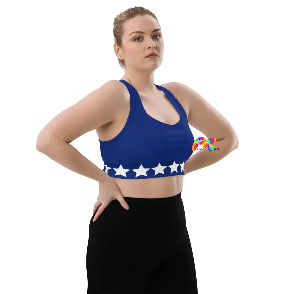 Blue Star Longline Sports Bra