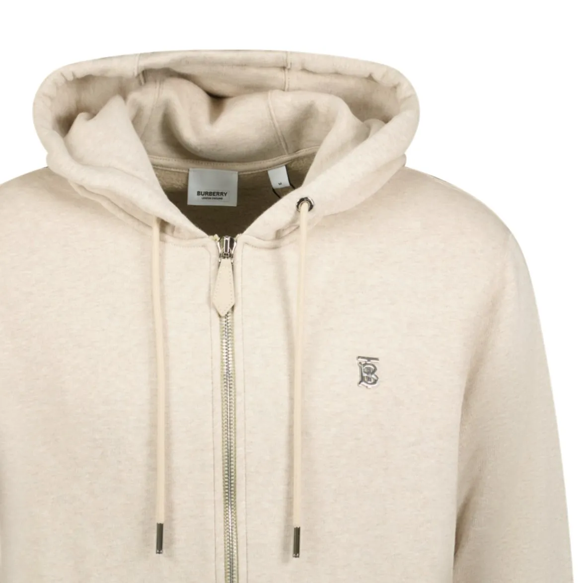 BURBERRY 'CILLIAN' TB LOGO HOODED SWEATSHIRT BEIGE