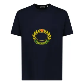 BURBERRY CREST LOGO T-SHIRT NAVY