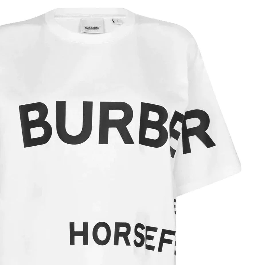 BURBERRY HORSEFERRY-PRINT T-SHIRT WHITE