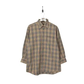 Burberry Light Cotton Beige Classic Nova Check Shirt