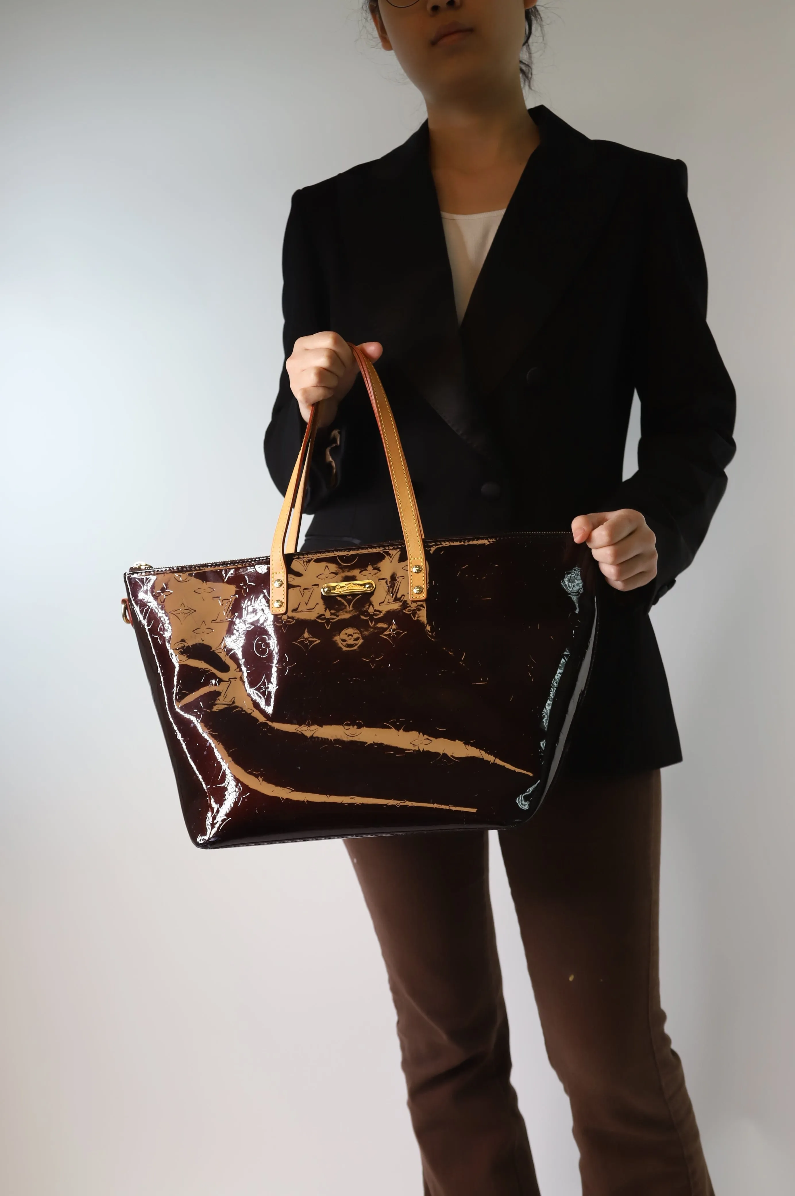 Burgundy Vernis tote