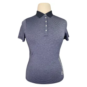 Cavallo Polo Shirt in Dark Blue Stripe - Women's D 40 (US Large)