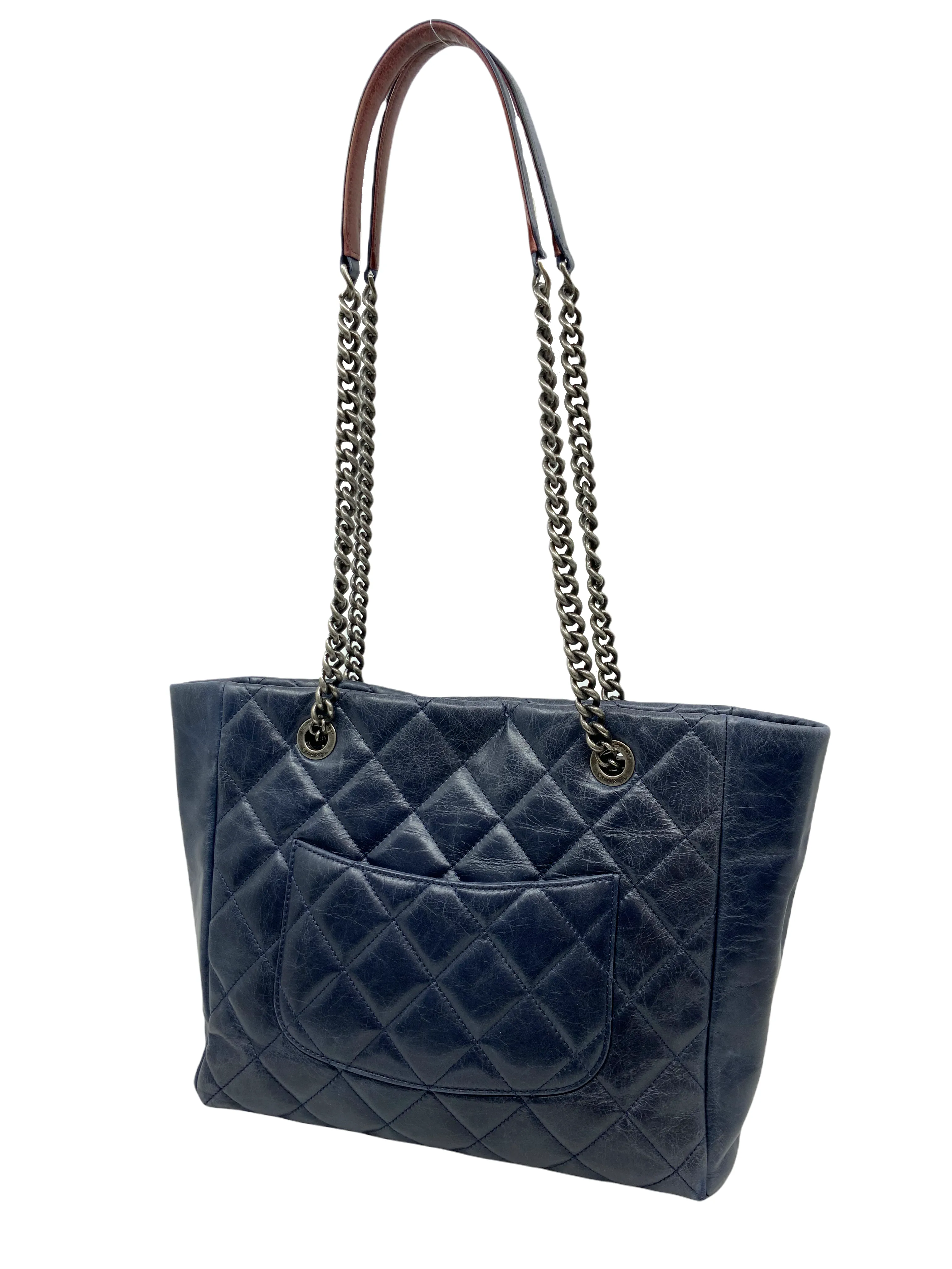 Chanel Calfskin Quilted Front Pocket Tote