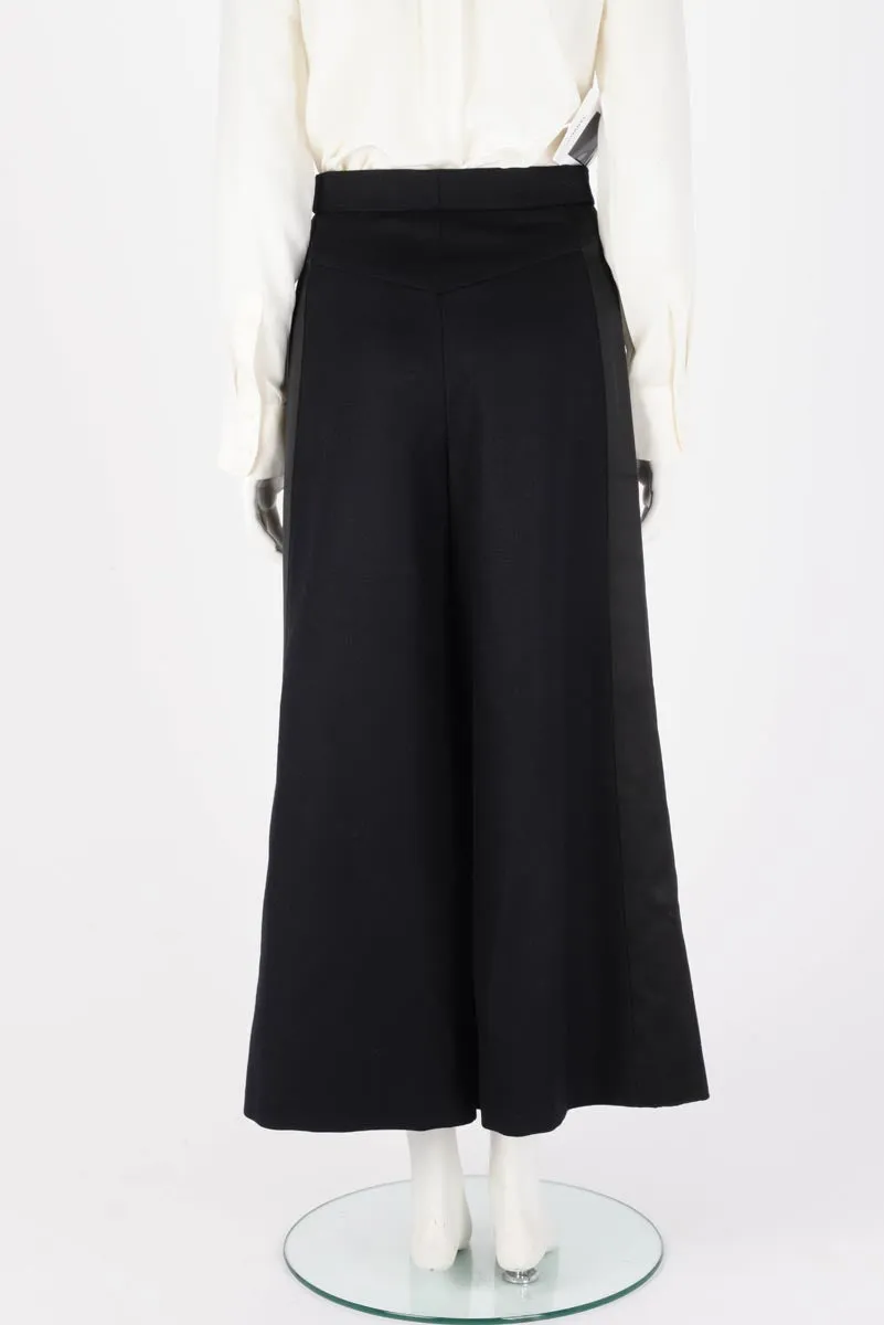 Chanel Dark Navy Wool High Rise Sailor Pants FR 36