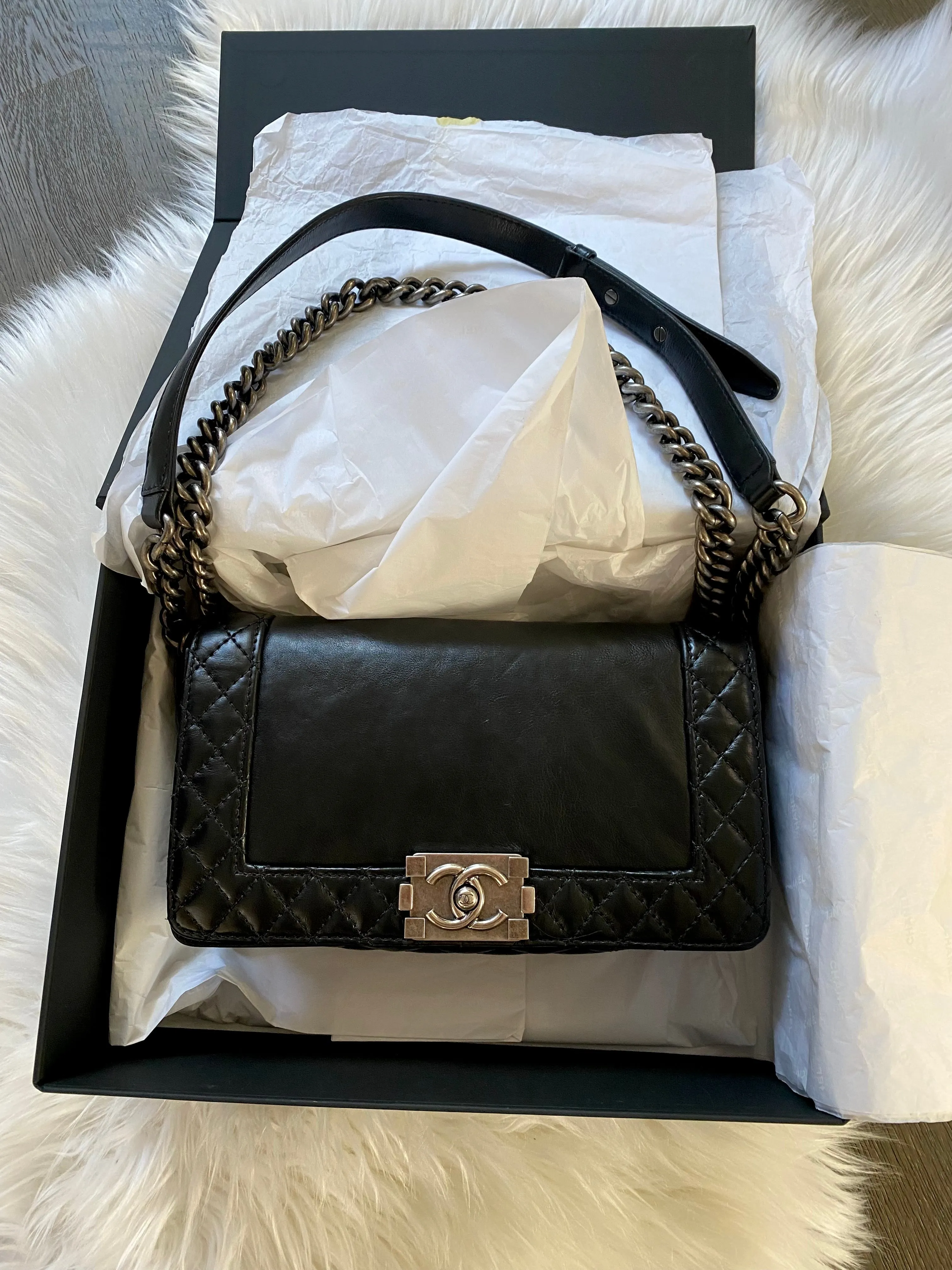 Chanel le boy reverso bag