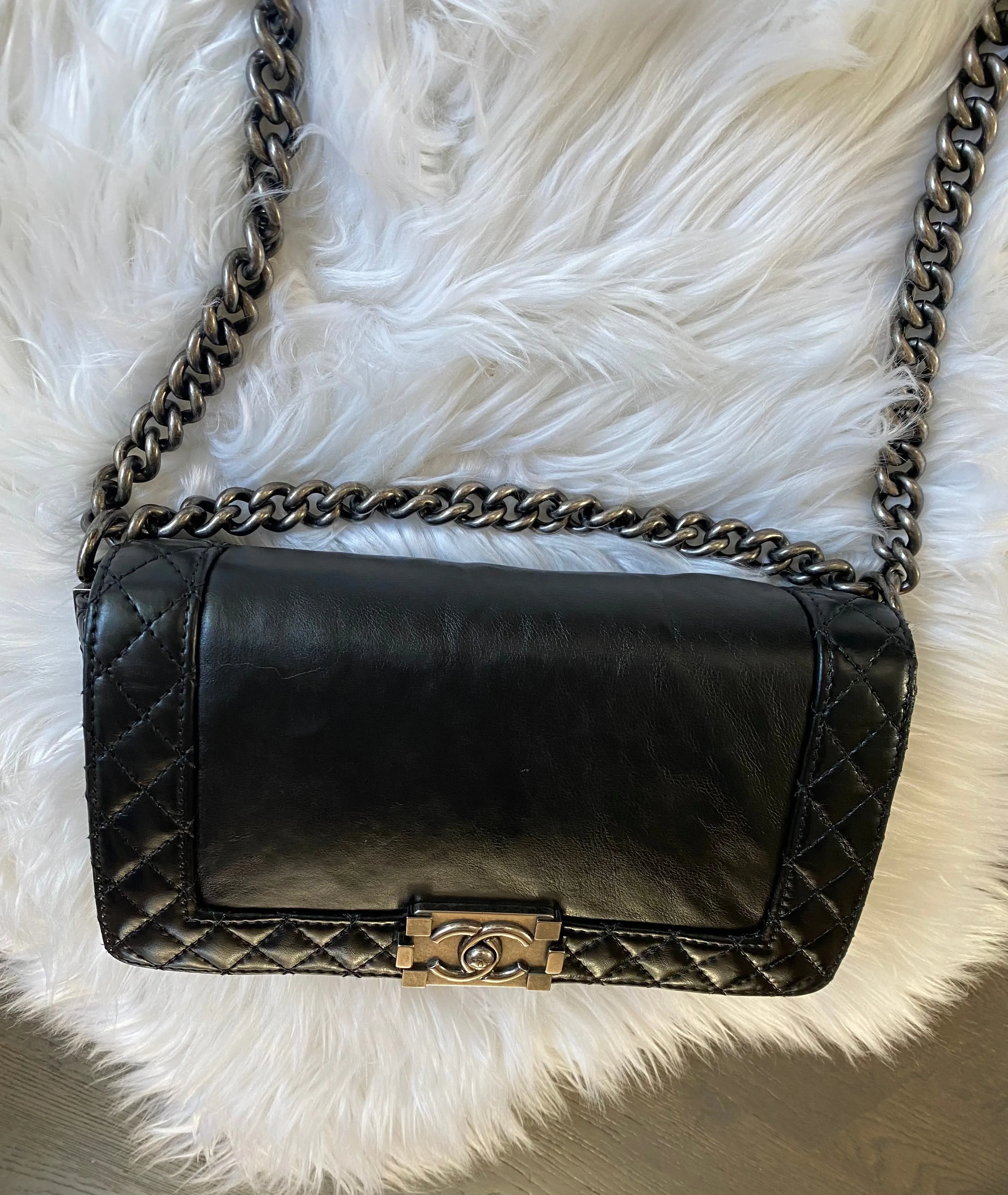 Chanel le boy reverso bag