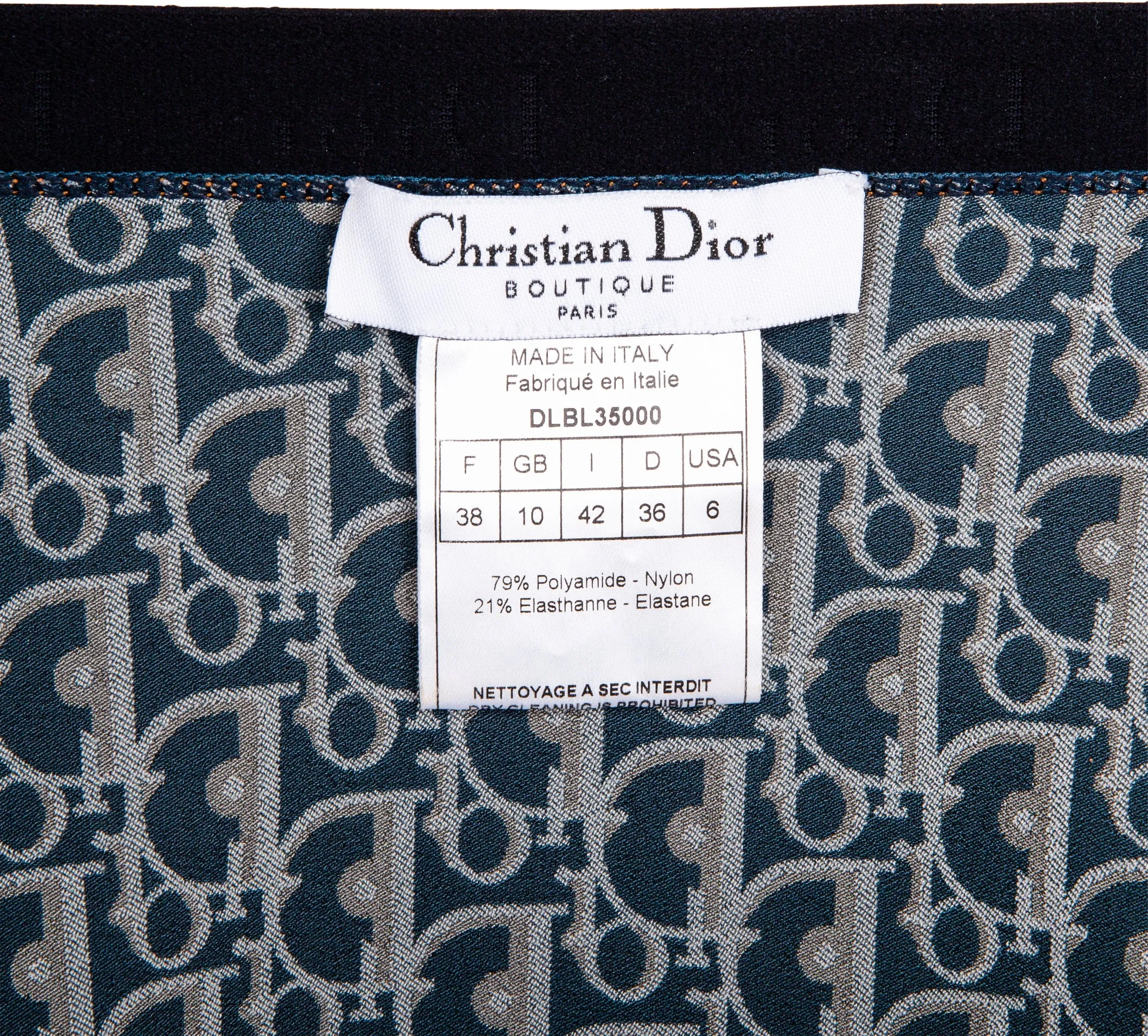 Christian Dior Fall 2001 Navy Diorissimo Top Skirt Set