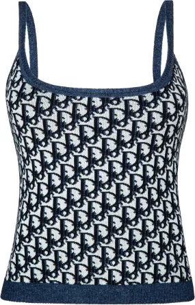 Christian Dior Navy Diorissimo Knit Camisole Top