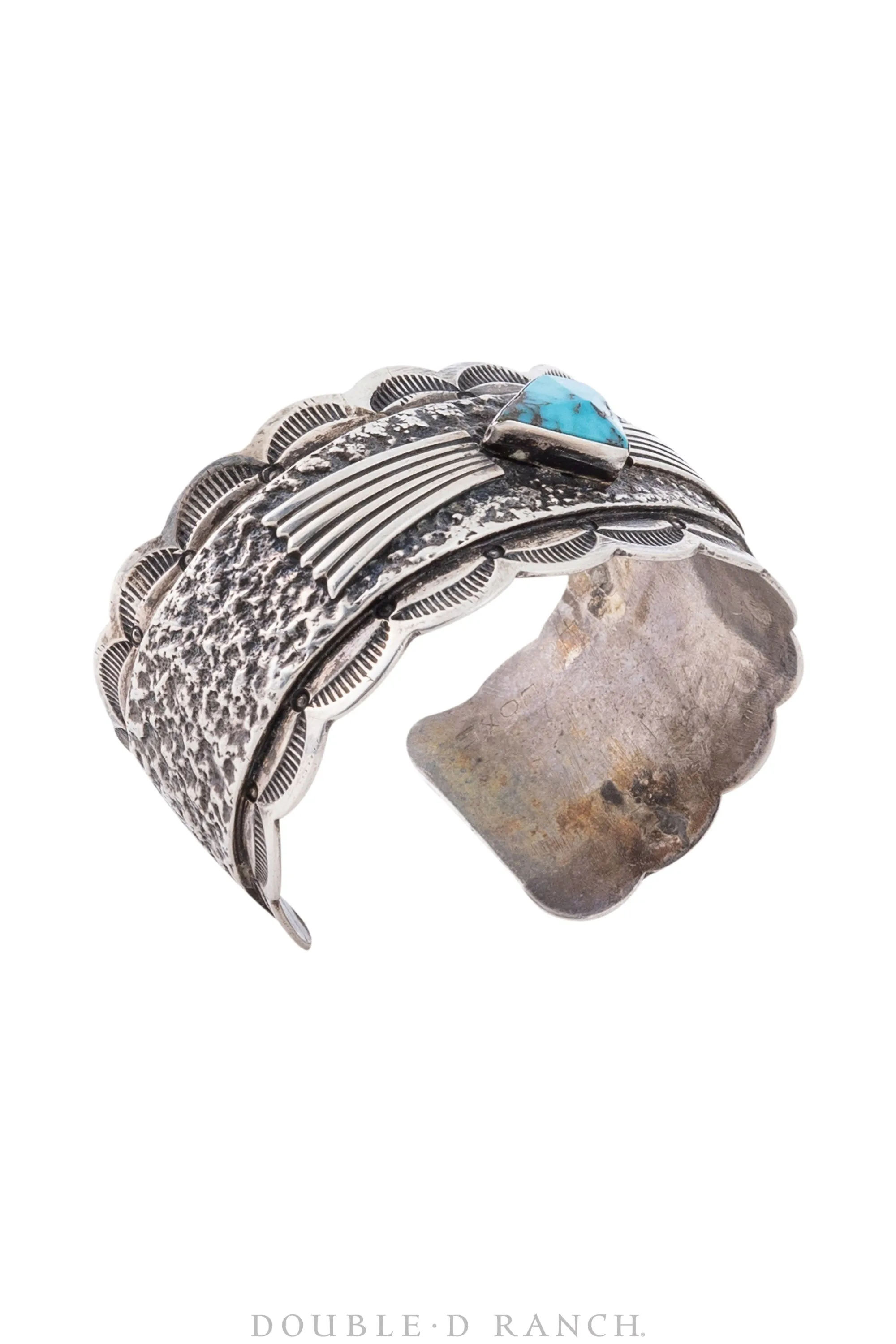 Cuff, Natural Stone, Turquoise, Single Stone, Hallmark, Vintage, 3032