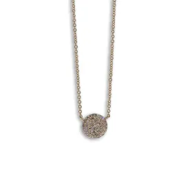 Diamond Circle Charm Necklace