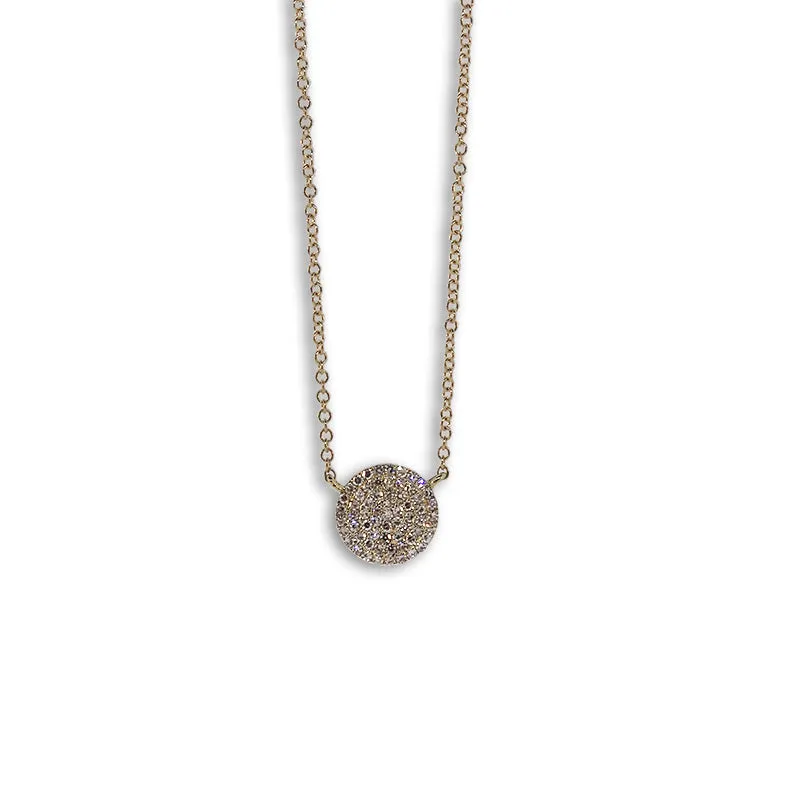 Diamond Circle Charm Necklace