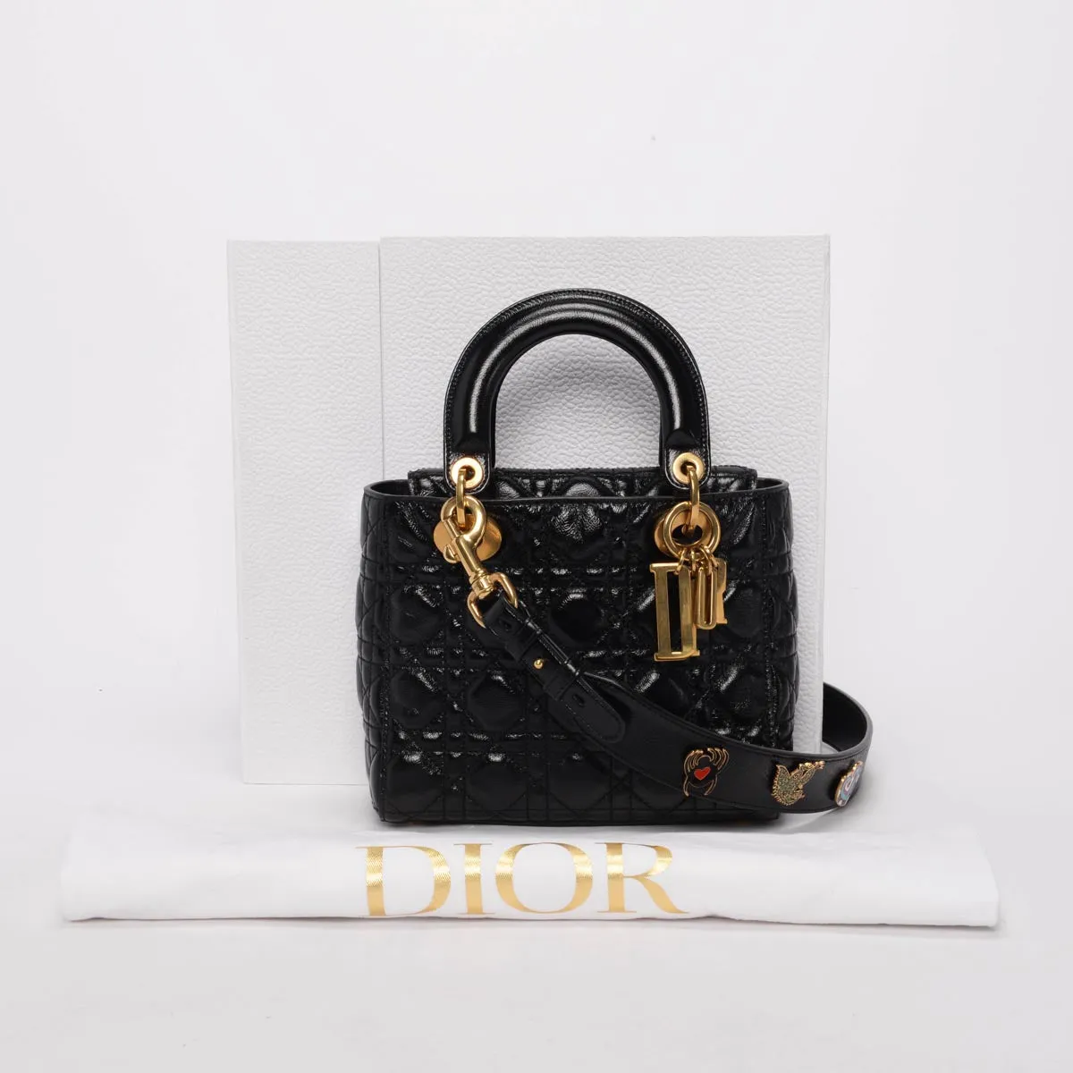 Dior Black Cannage Calfskin My ABCDior Small Lady Dior