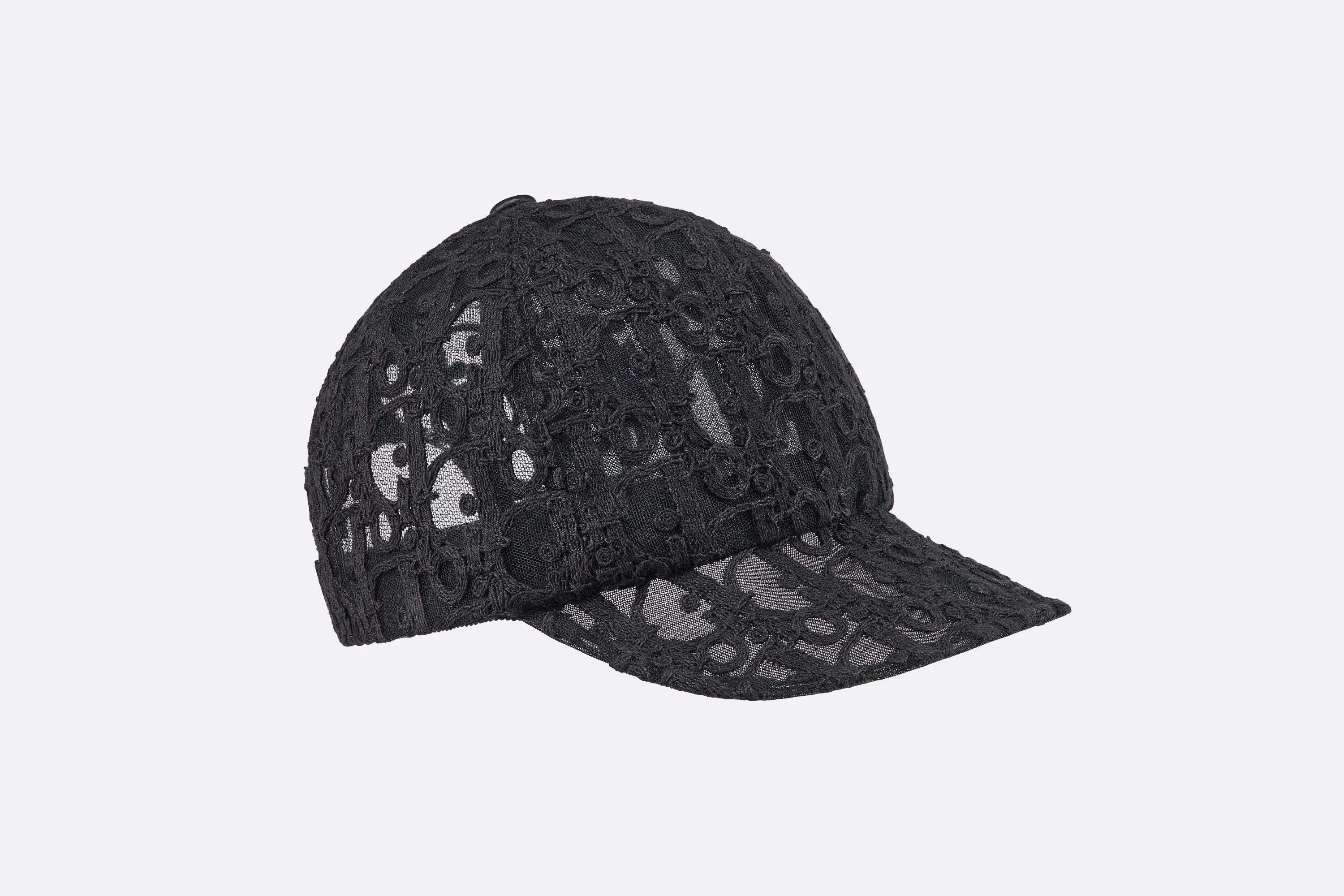 Dior x CACTUS JACK Black Technical Tulle Baseball Cap