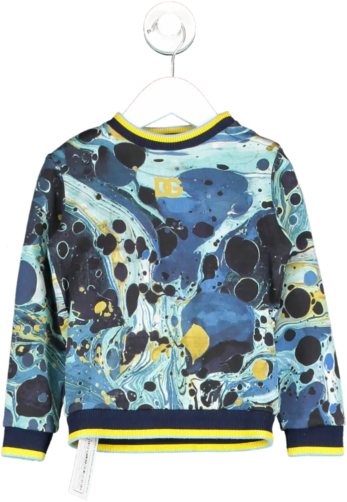 Dolce & Gabbana Blue Graphic Print Jumper 2 Years