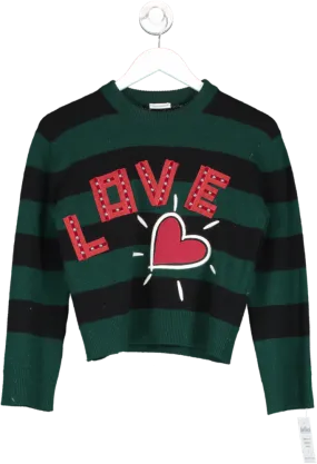 Dolce & Gabbana Green Embellished Love Jumper UK XS/S