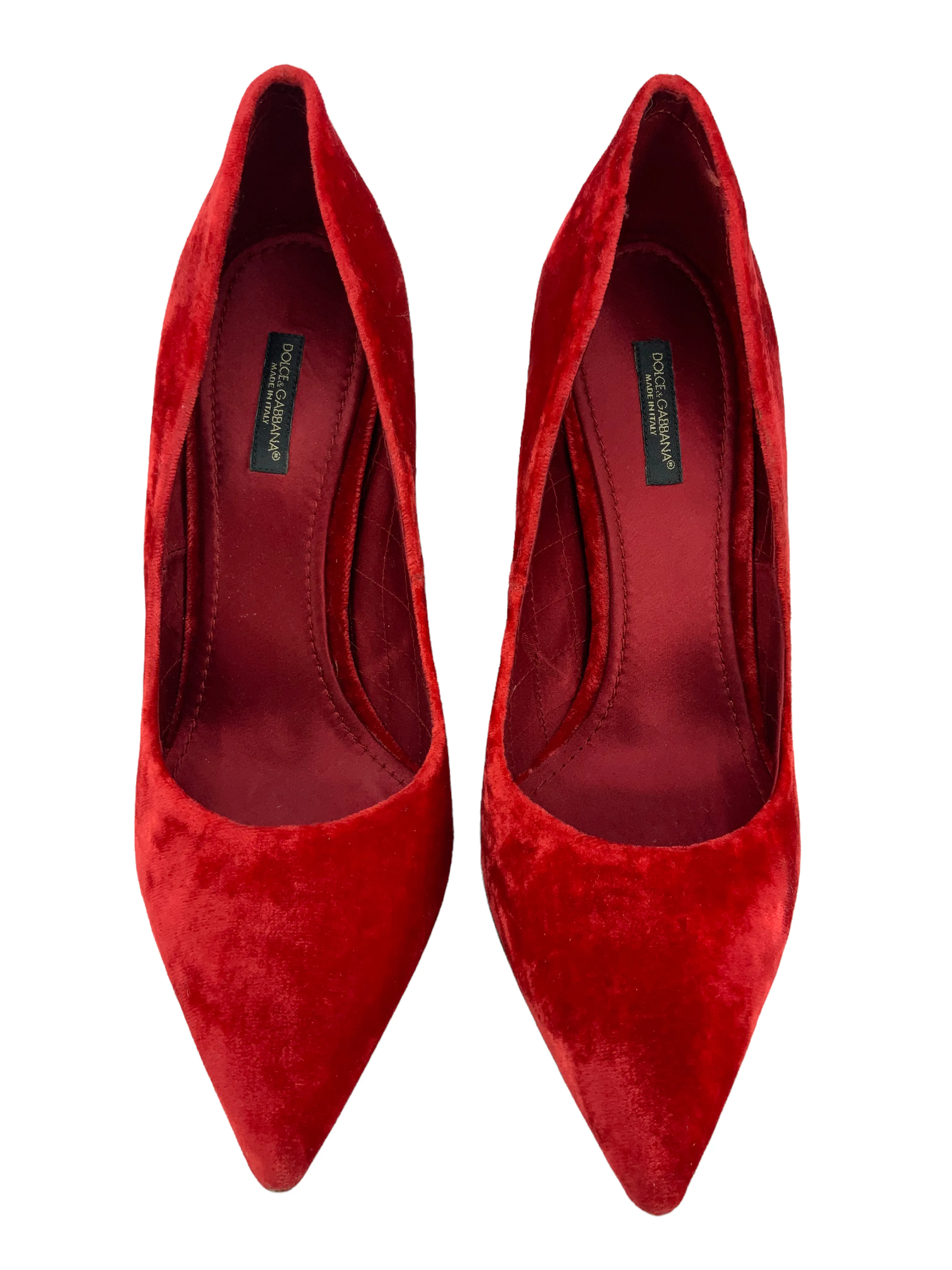 Dolce & Gabbana Velvet Pointed Toe Pumps Size 8.5