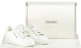 Dolce & Gabbana White Leather Portofino Logo Trainers UK 8.5 EU 26 👼