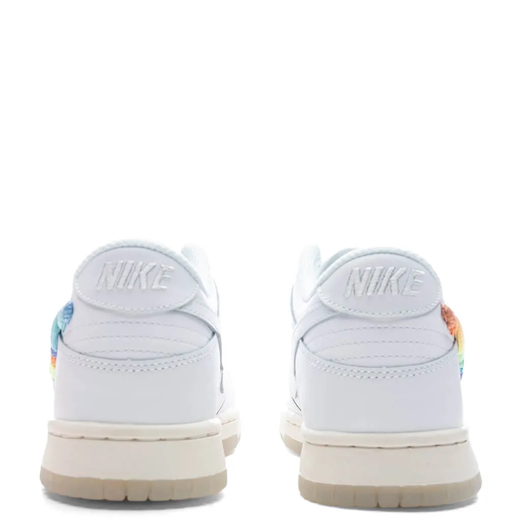 Dunk Low 'Rainbow Swoosh' (GS) - White/Multi/Terra Blush