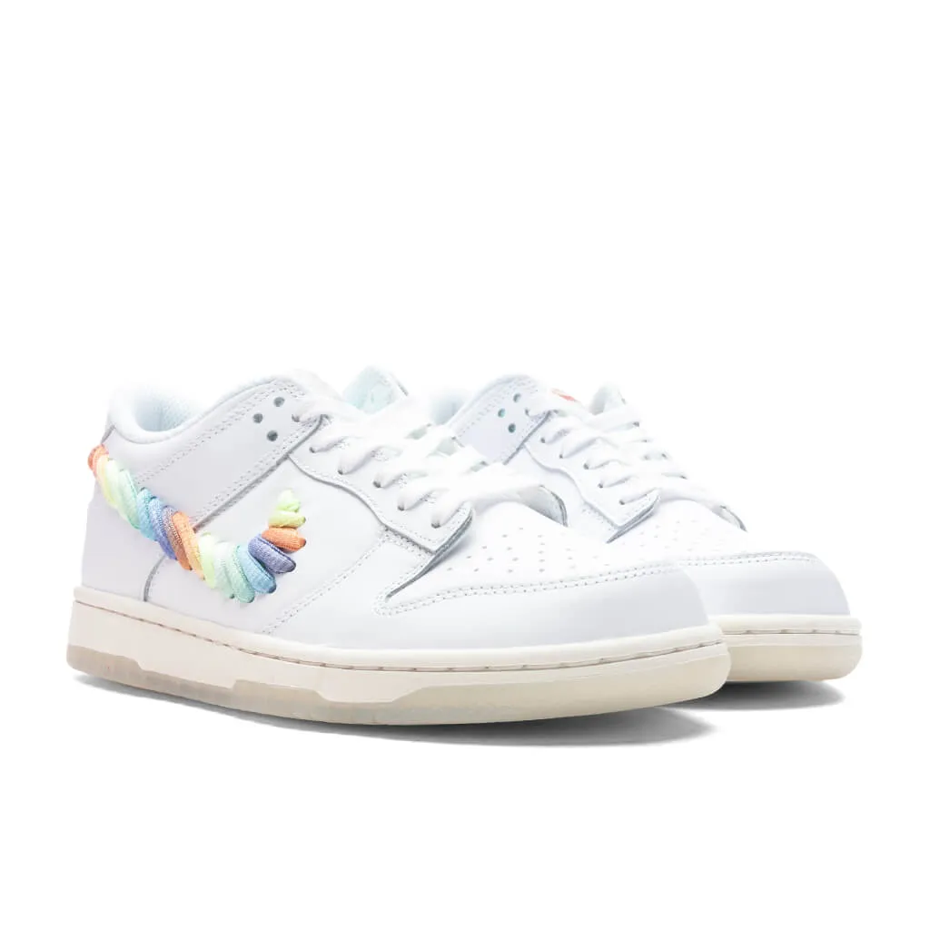 Dunk Low 'Rainbow Swoosh' (GS) - White/Multi/Terra Blush