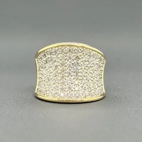 Estate 14K Y Gold 0.93ctw G-H/SI2 Diamond Wide Ring