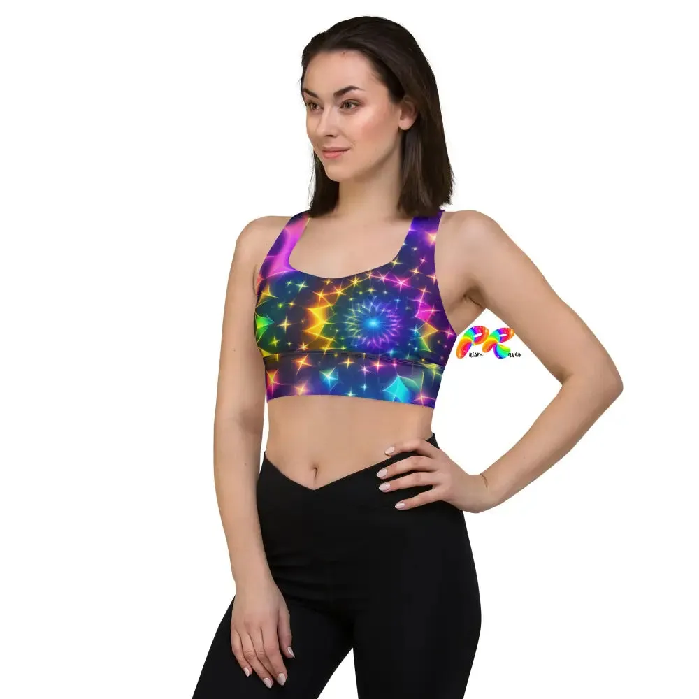 Exotic Neon Rave Sports Bra