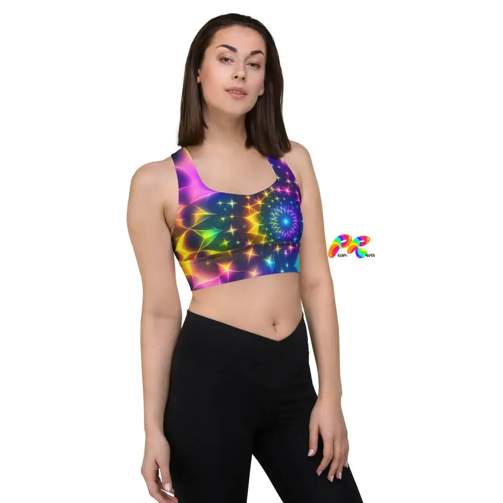 Exotic Neon Rave Sports Bra