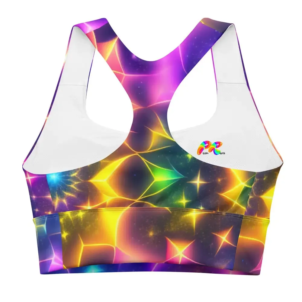 Exotic Neon Rave Sports Bra