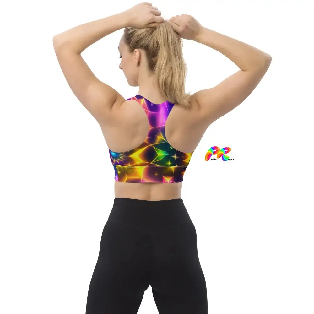 Exotic Neon Rave Sports Bra