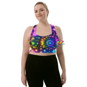 Exotic Neon Rave Sports Bra