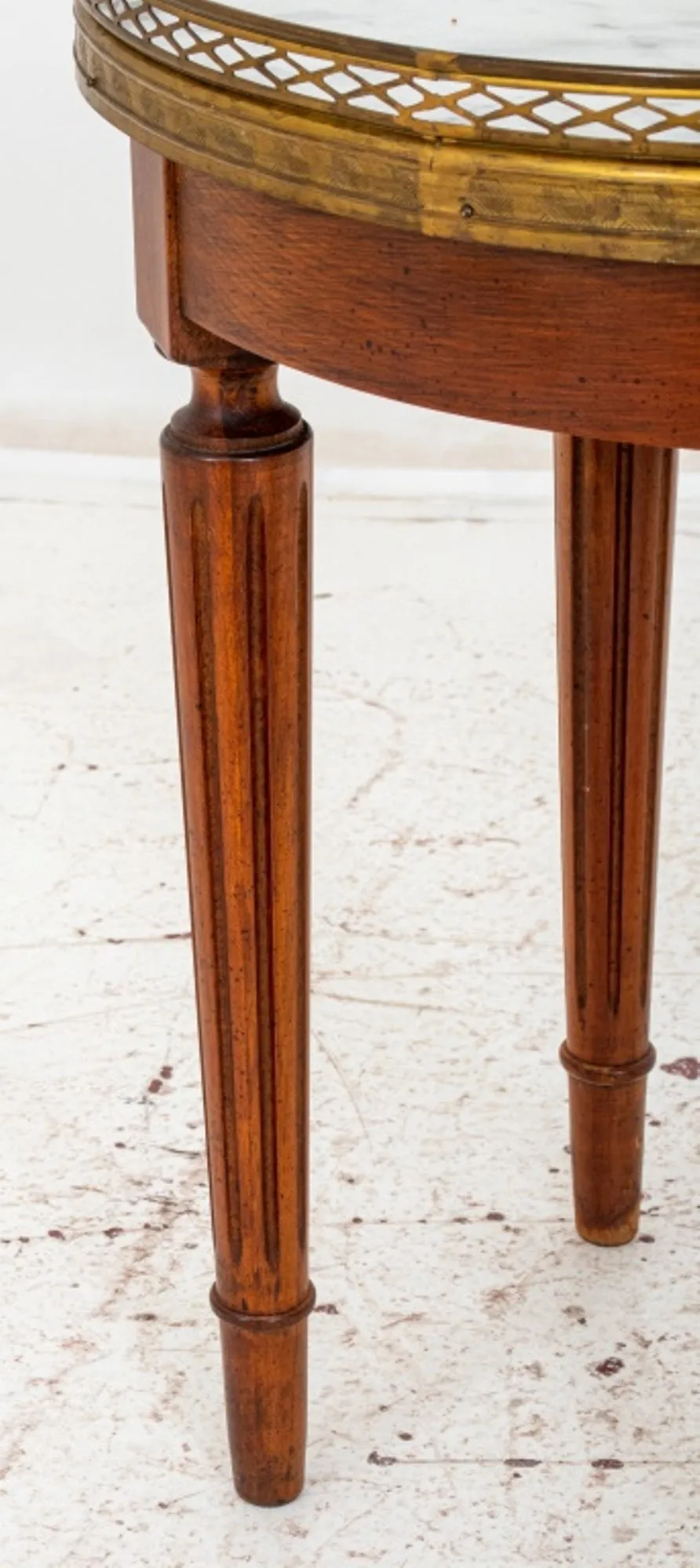 French Louis XV Style Walnut Bouillotte End Table