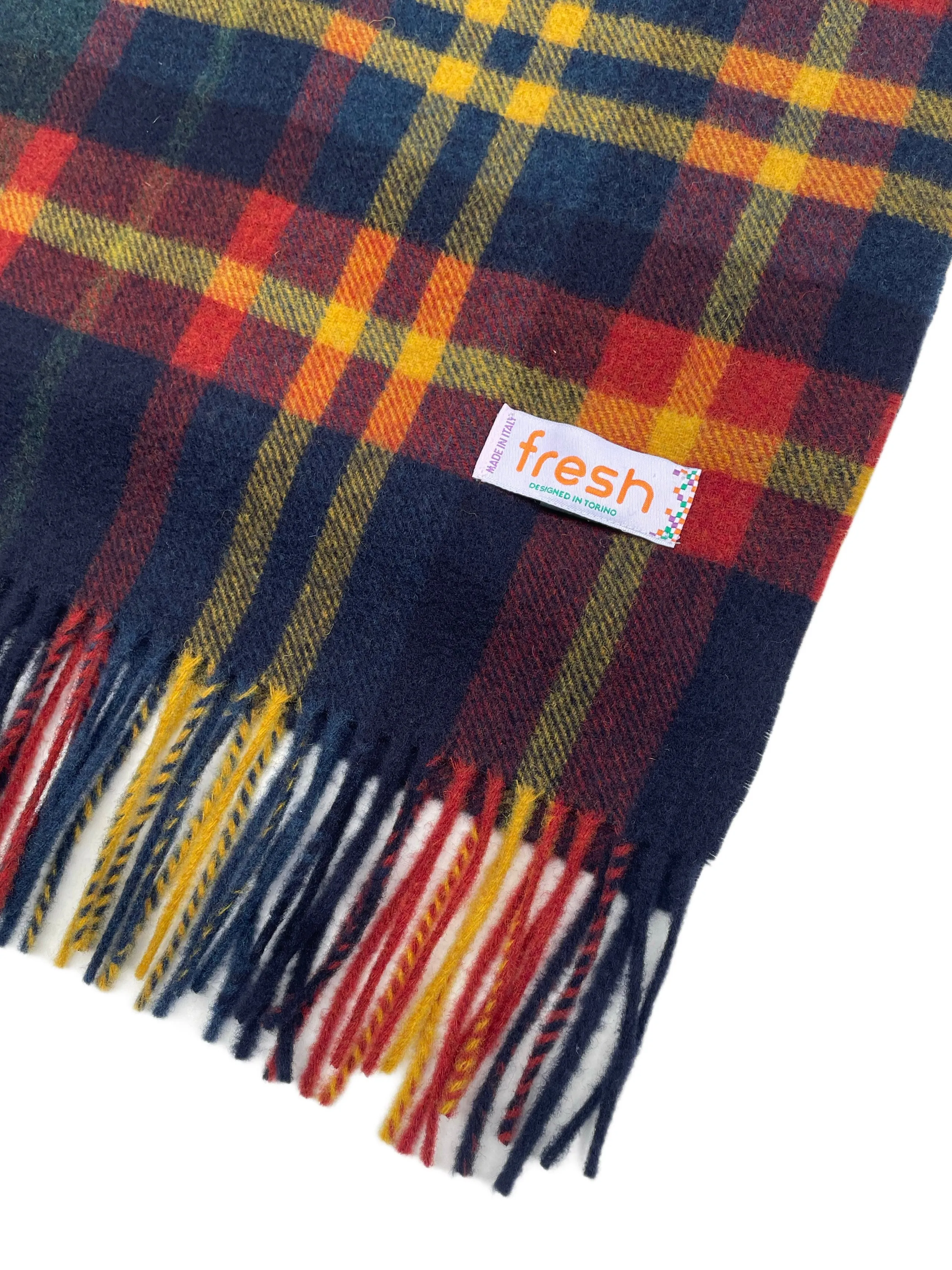 FRESH Multi Tartan Wool Scarf