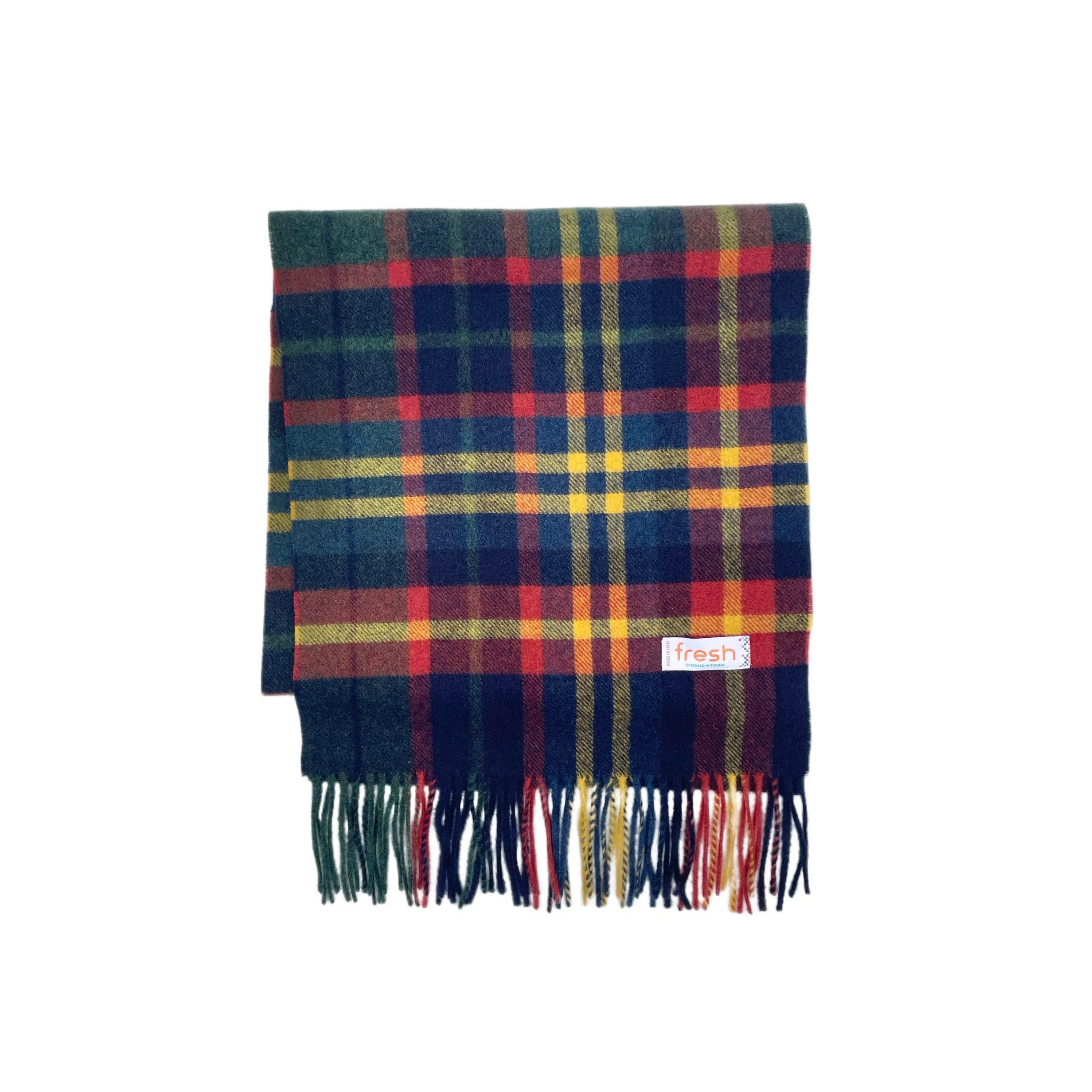 FRESH Multi Tartan Wool Scarf