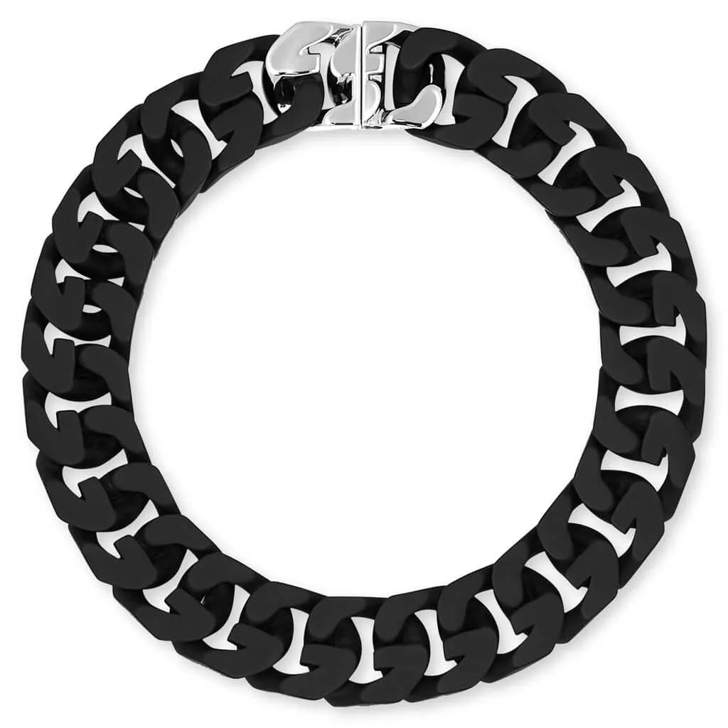 G Chain Medium Black Necklace - Black