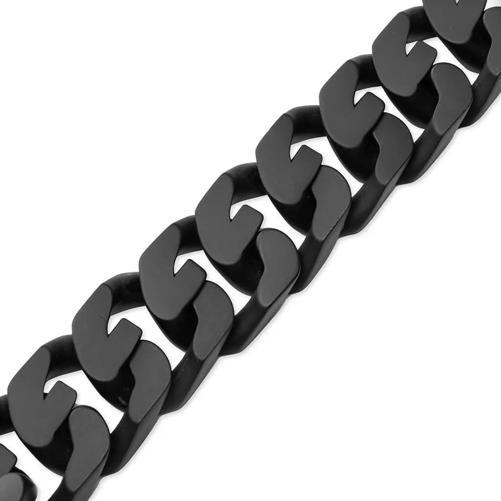 G Chain Medium Black Necklace - Black