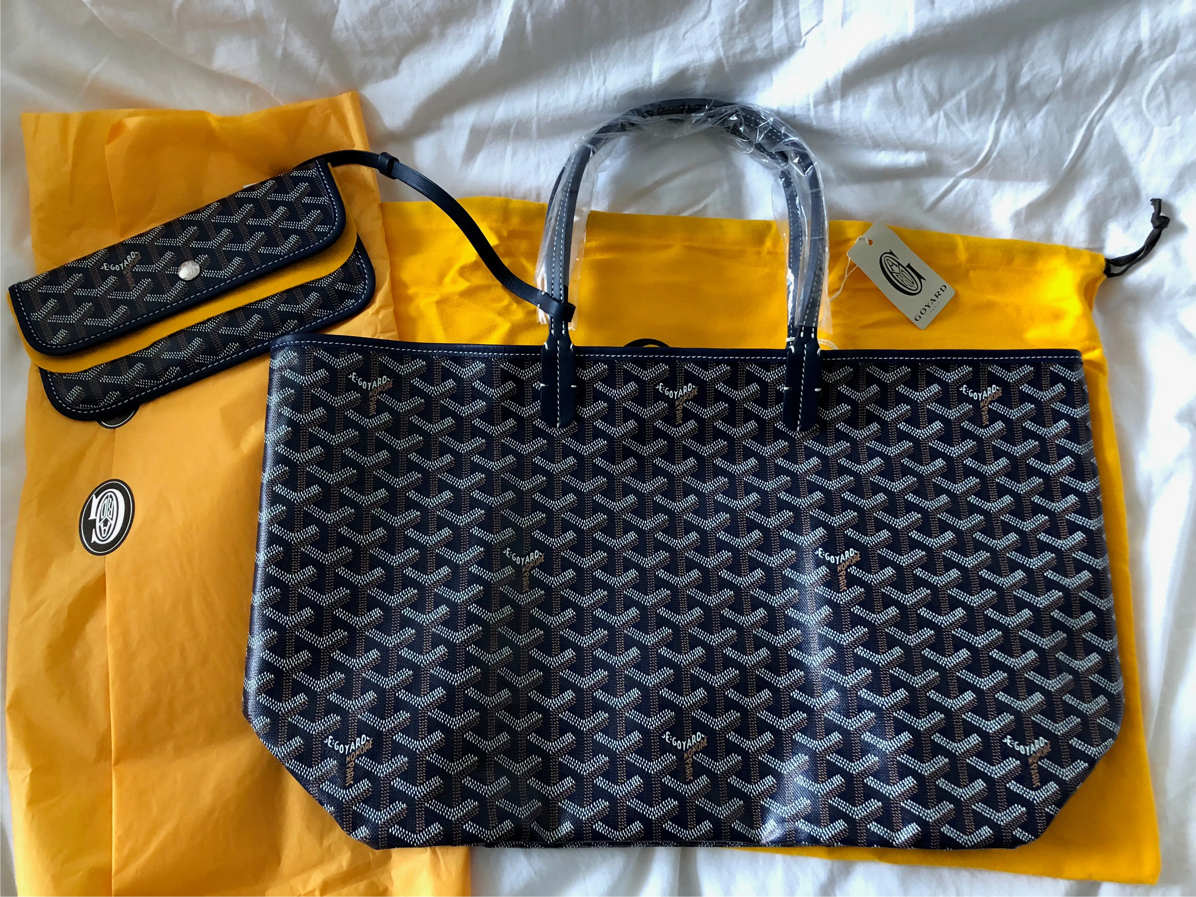 Goyard St. Louis Navy Blue PM Tote (NWT)